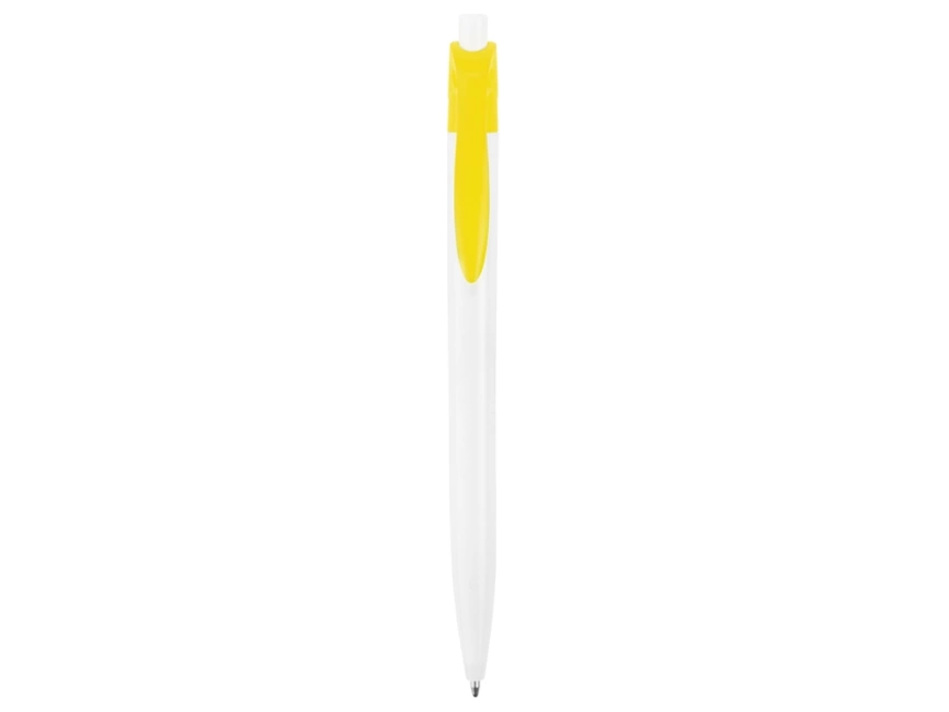 Ручка шариковая Какаду, белая с желтым фото 2