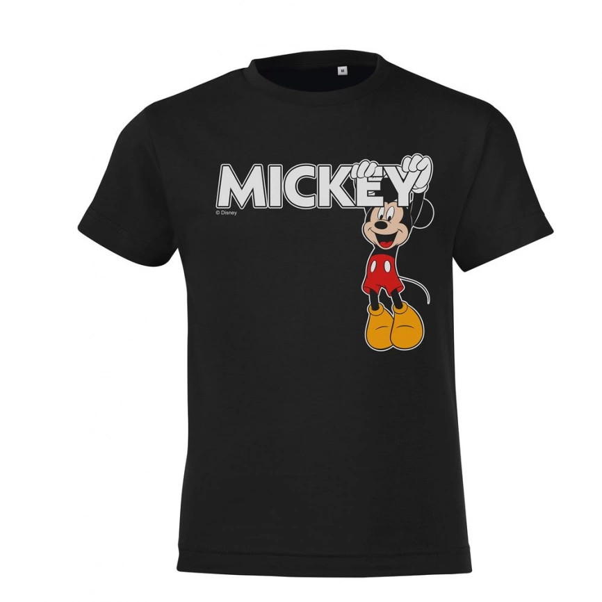 Футболка детская Mickey, черная, на рост 142-152 см (12 лет) фото 2