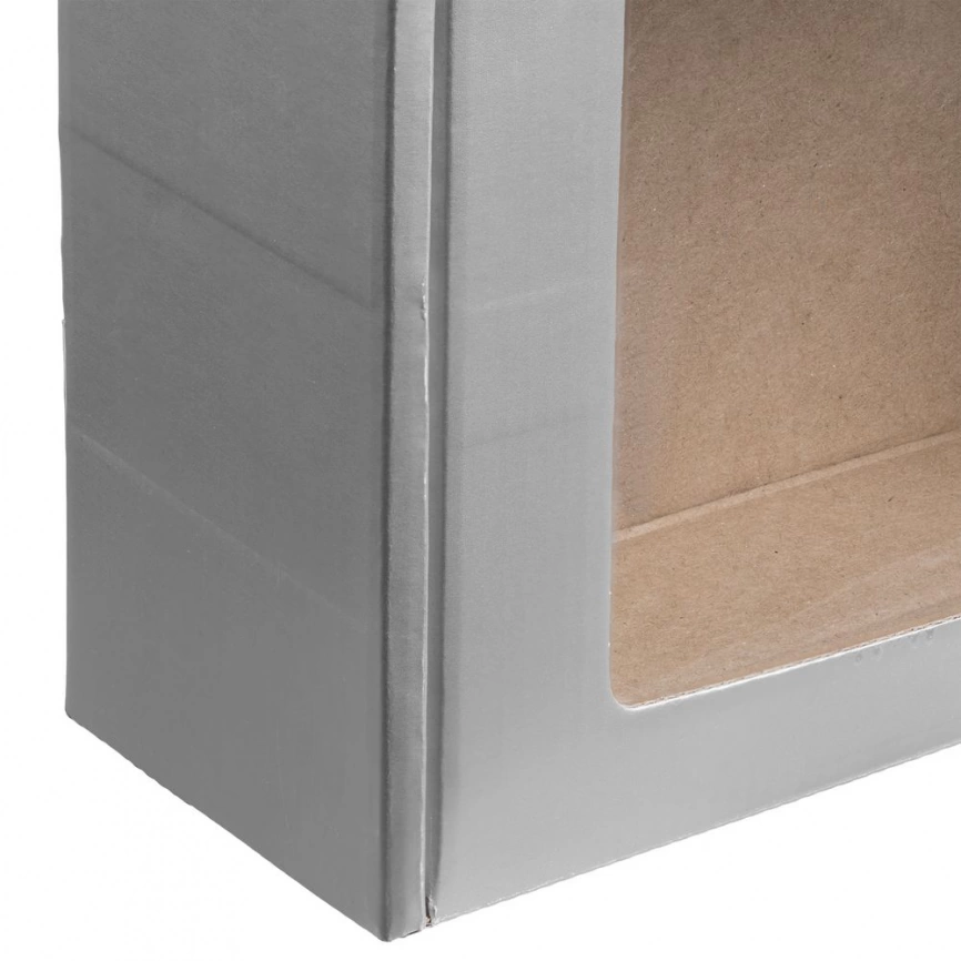 Коробка с окном Visible, серебристая, уценка фото 3