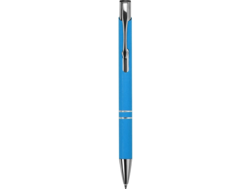 Ручка металлическая шариковая Legend Gum софт-тач, голубой фото 2