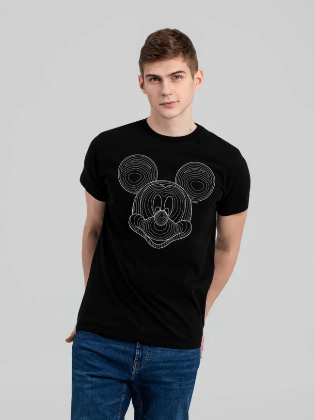 Футболка 3D Mickey Mouse, черная, размер S фото 1