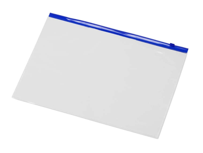 Папка на молнии формата А4, цвет - молнии синий фото 1