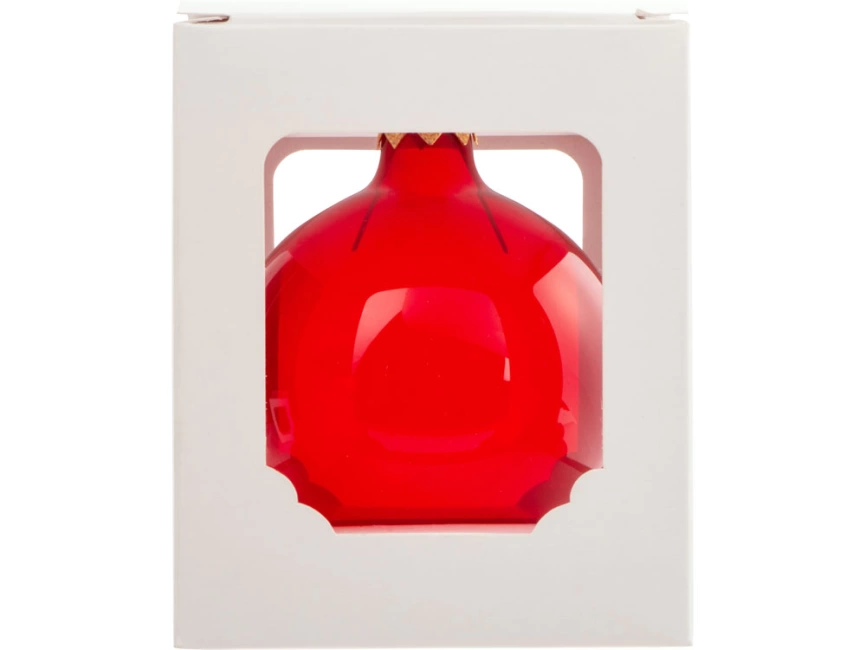 Стеклянный шар красный полупрозрачный, заготовка шара 6 см, цвет 13 фото 3