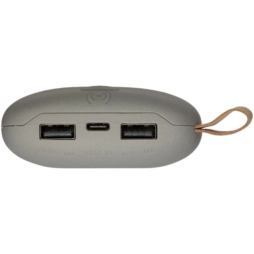 Аккумулятор с беспроводной зарядкой Pebble Wireless 9000 мАч, серый фото 4