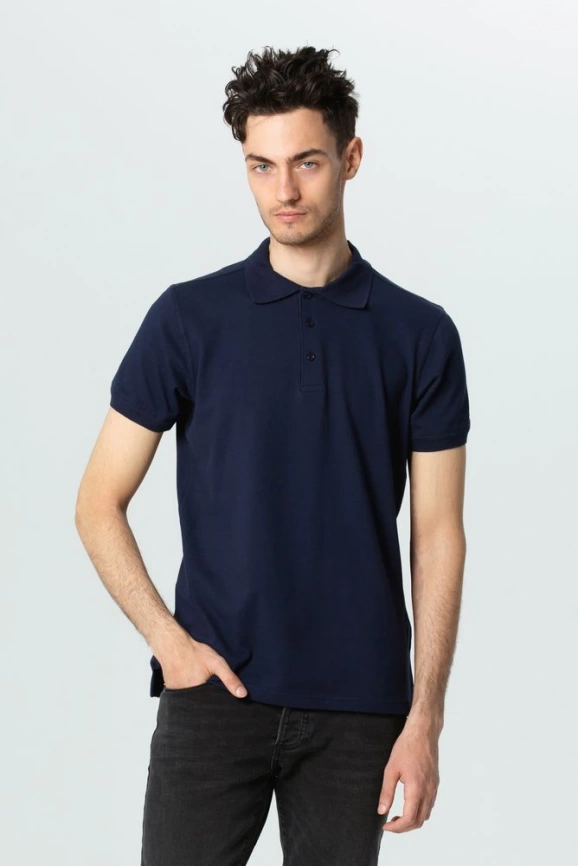 Рубашка поло мужская Virma Stretch, темно-синяя, размер 3XL фото 5