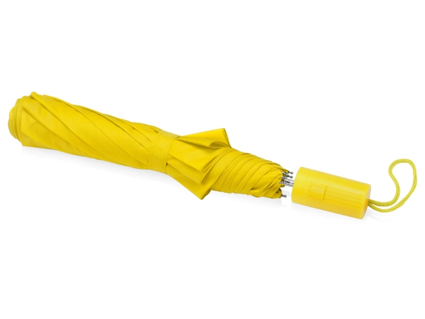 Зонт складной Tulsa, полуавтоматический, 2 сложения, с чехлом, желтый фото 3