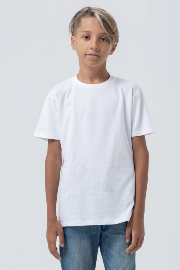Футболка детская Regent Fit Kids, белая, на рост 106-116 см (6 лет) фото 6