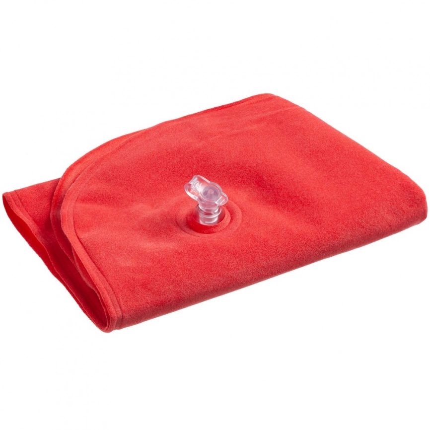 Надувная подушка под шею в чехле Sleep, красная фото 3