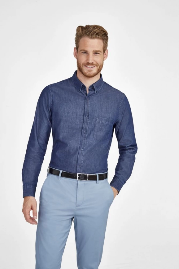 Рубашка мужская Barry Men синяя (деним), размер XXL фото 4