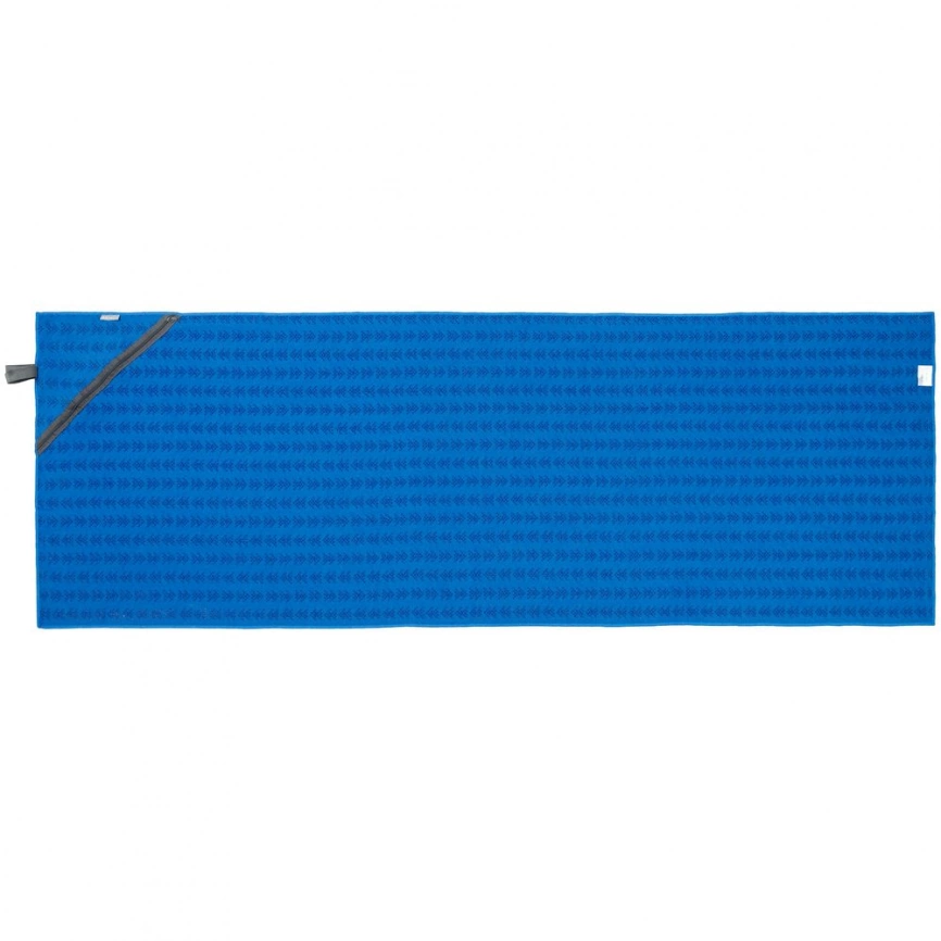 Полотенце-коврик для йоги Zen, синее фото 7