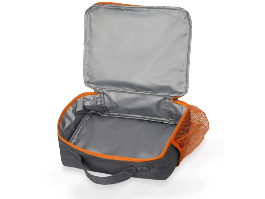 Изотермическая сумка-холодильник Breeze для ланч-бокса, серый/оранжевый фото 2