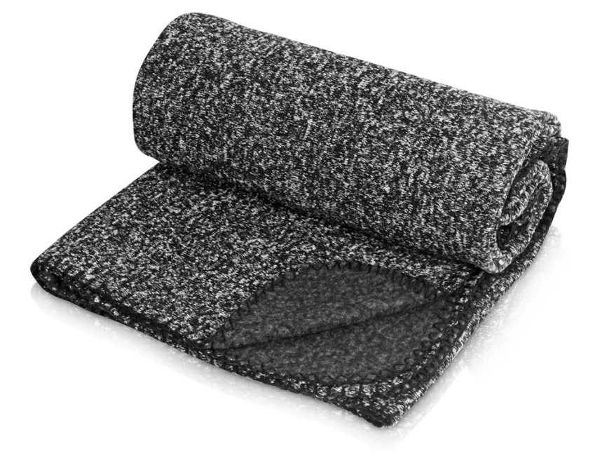 Плед вязаный Blend в чехле, черный фото 2