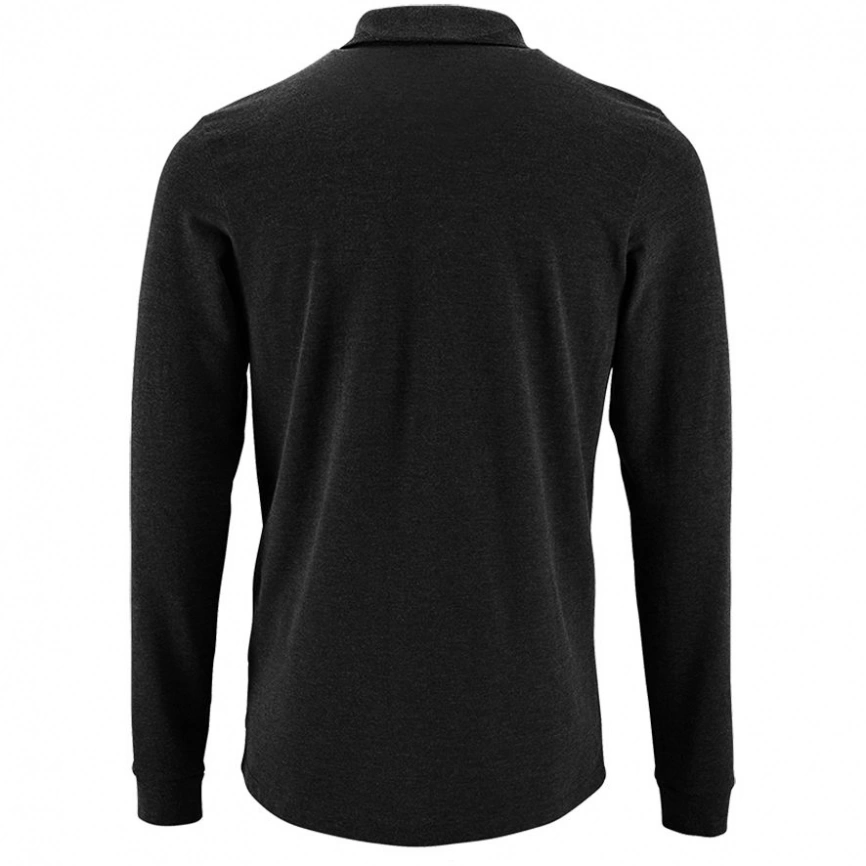 Рубашка поло мужская с длинным рукавом Perfect LSL Men черный меланж, размер 3XL фото 7