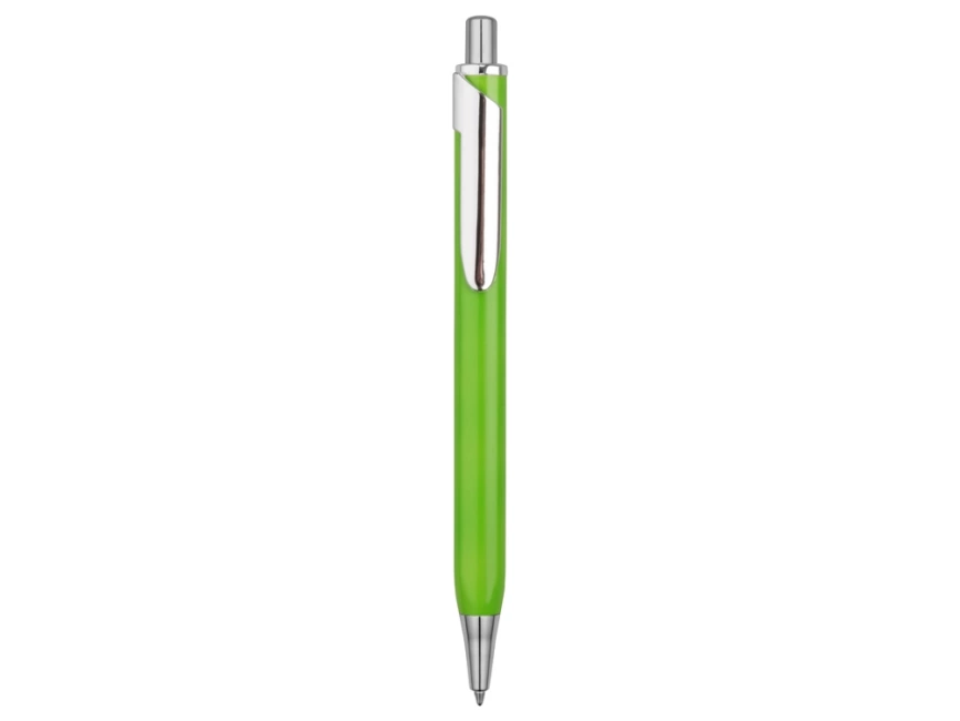 Ручка металлическая шариковая трехгранная Riddle, зеленое яблоко/серебристый фото 2