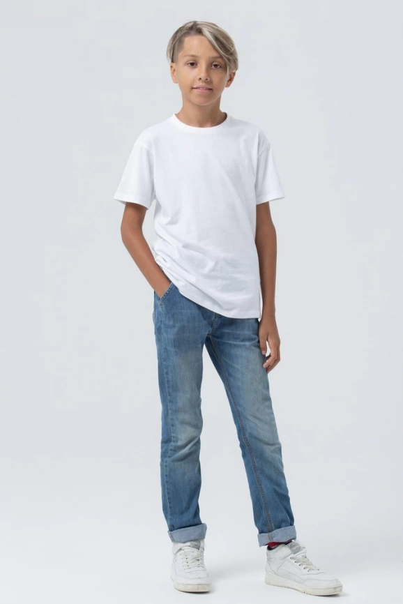 Футболка детская Regent Fit Kids, белая, на рост 106-116 см (6 лет) фото 8