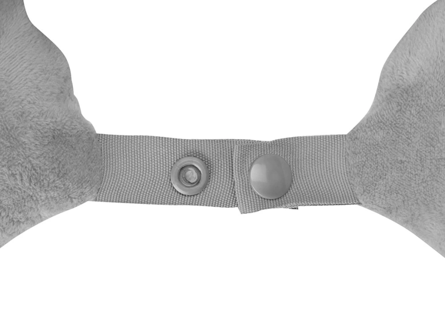 Подушка Basic из микрофибры с эффектом памяти U-shape, серый фото 4