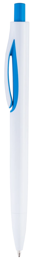 Ручка шариковая FOCUS, белая с голубым фото 1