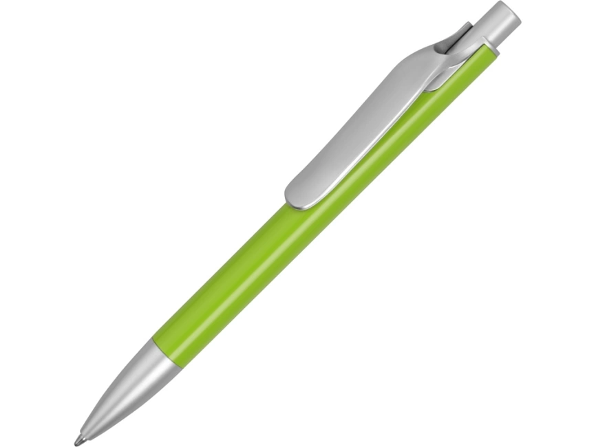 Ручка металлическая шариковая Large, зеленое яблоко/серебристый фото 1