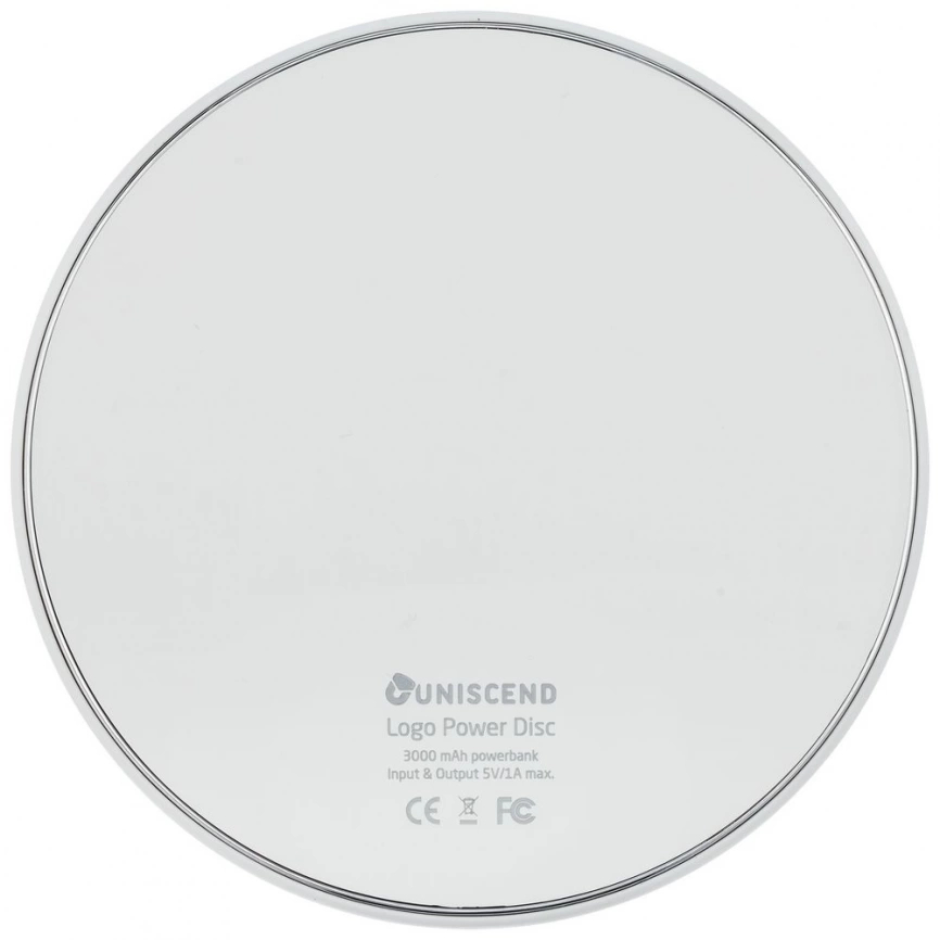 Аккумулятор с подсветкой логотипа Uniscend Disc, 3000 мАч фото 6