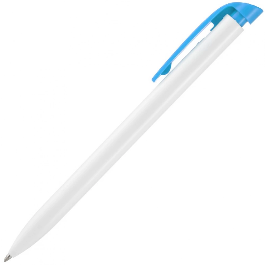 Ручка шариковая Favorite, белая с голубым фото 2