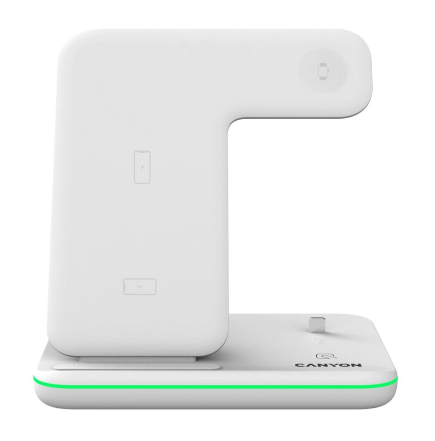 Беспроводная зарядная станция Canyon 302, белая фото 6