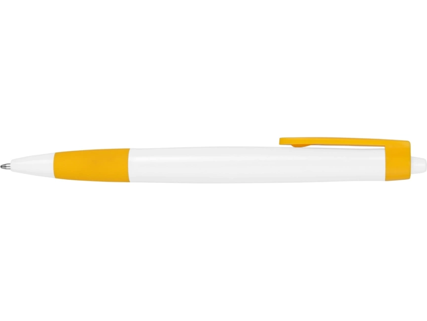 Ручка шариковая Havana, белая с жёлтым фото 4