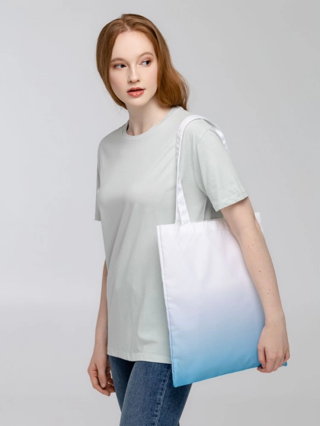 Сумка для покупок Shop Drop, бело-голубой градиент фото 4