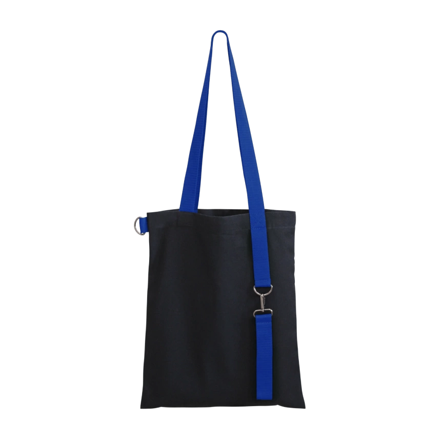 Шоппер Superbag black с ремувкой 4sb (чёрный с синим) фото 1