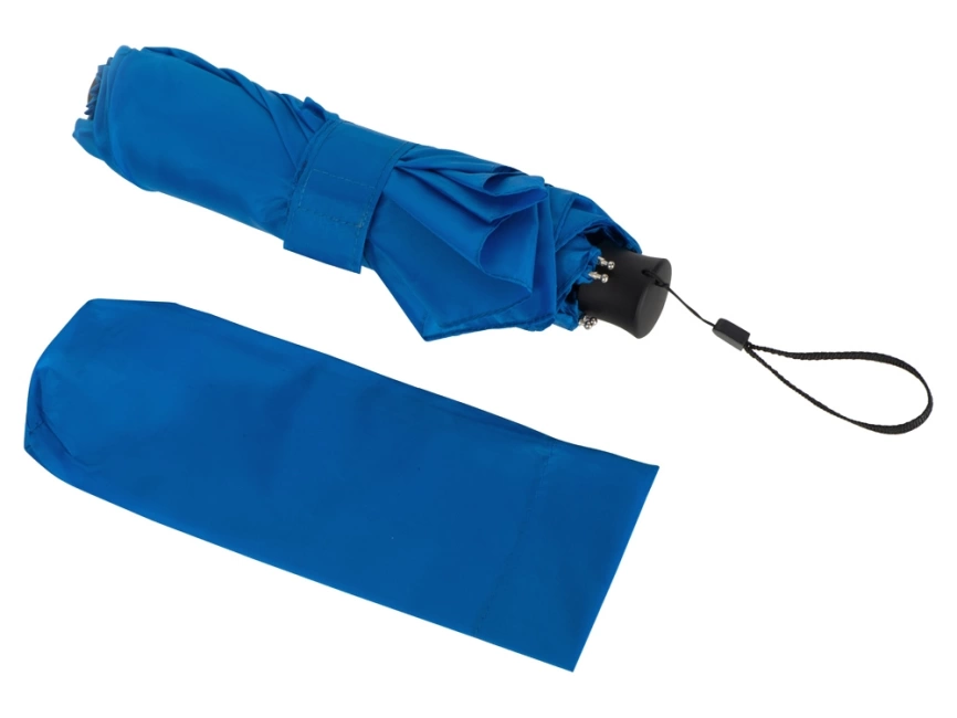 Складной компактный механический зонт Super Light, синий фото 3