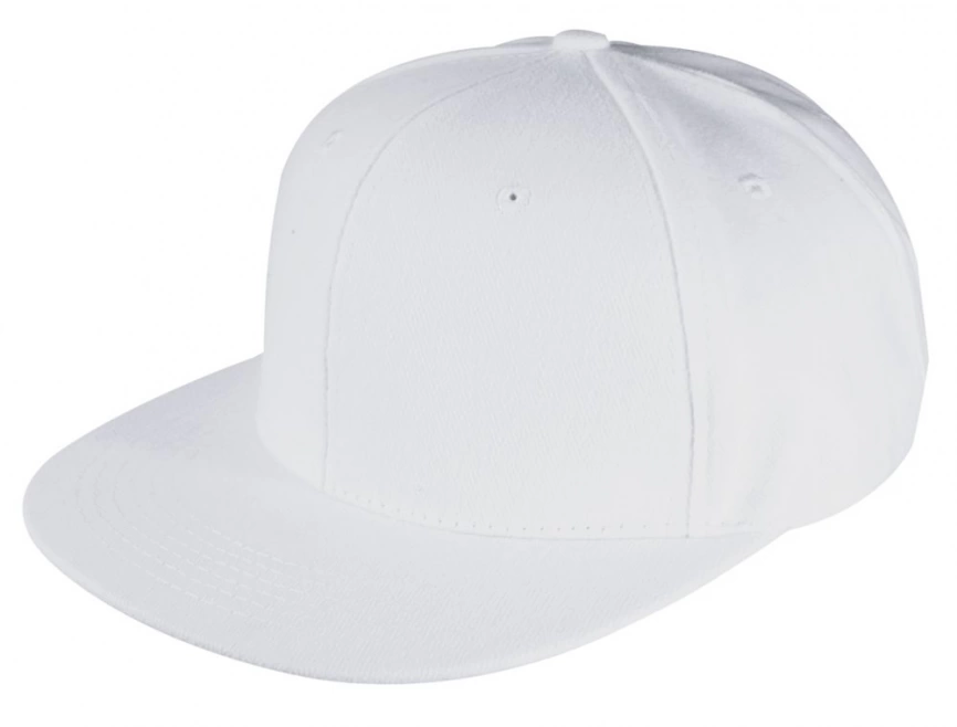 Бейсболка Unit Snapback с прямым козырьком, белая фото 1