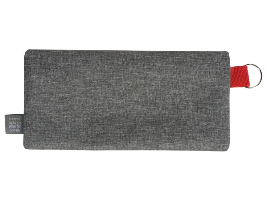 Универсальный пенал из переработанного полиэстера RPET Holder, серый/красный фото 4