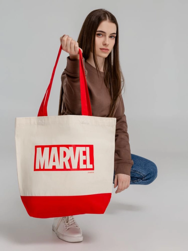 Холщовая сумка Marvel, красная фото 4