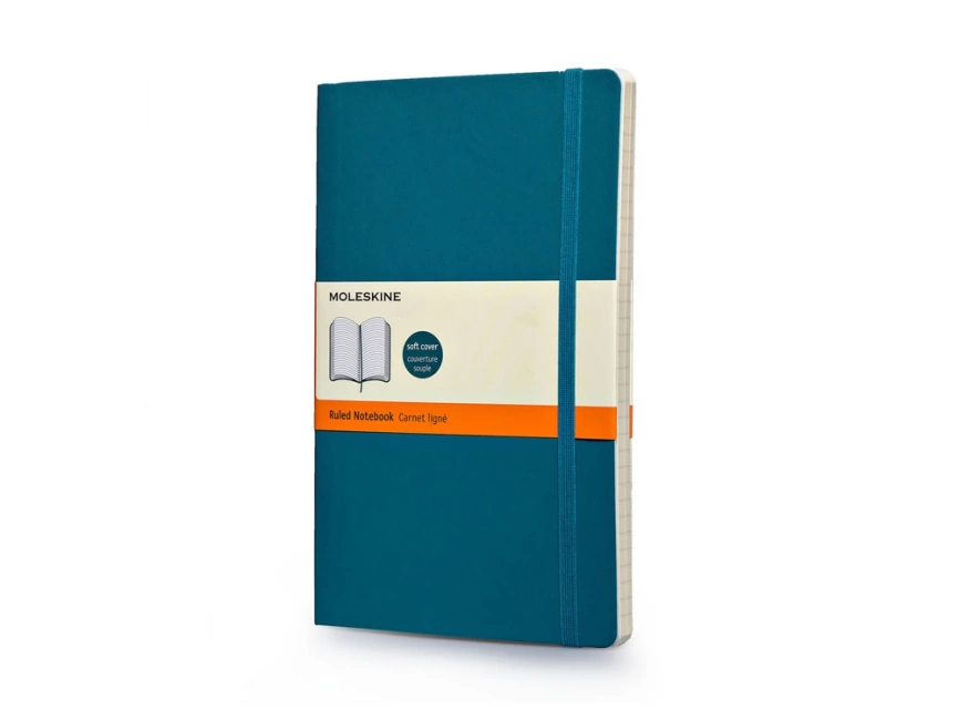 Записная книжка Moleskine Classic Soft (в линейку), Large (13х21см), бирюзовый фото 1
