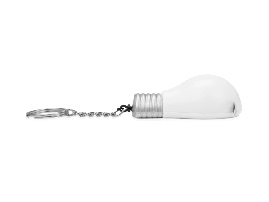 Брелок-рулетка для ключей Лампочка, белый/серебристый фото 6