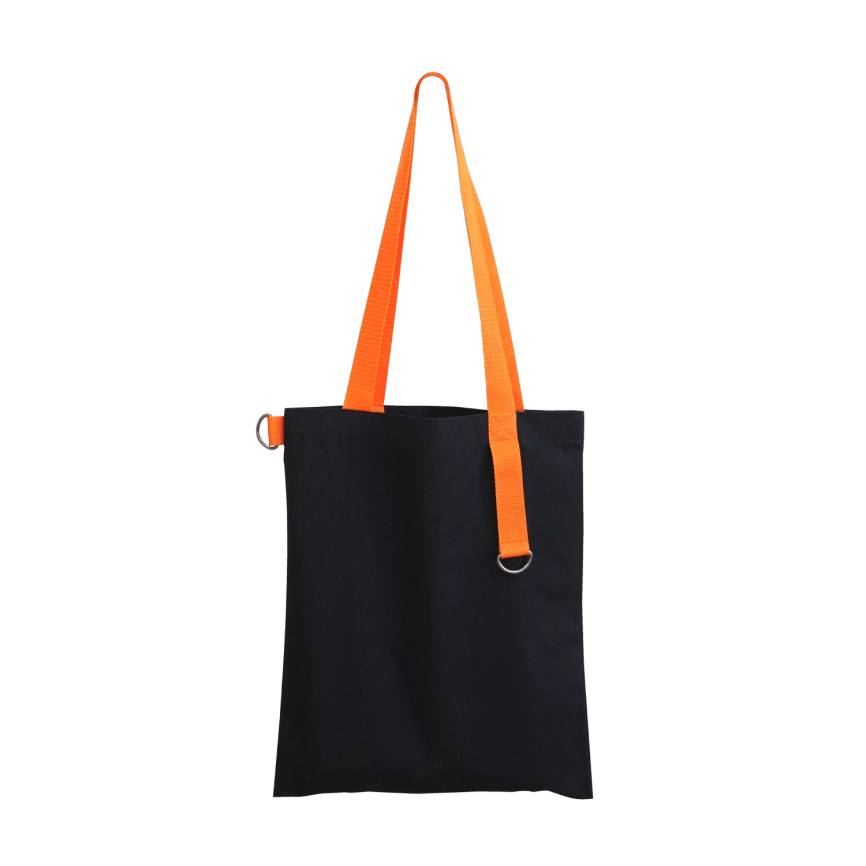 Шоппер Superbag black (чёрный с оранжевым) фото 1