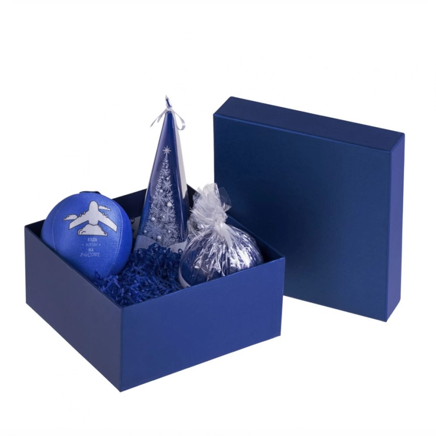 Коробка Satin, малая, синяя фото 2