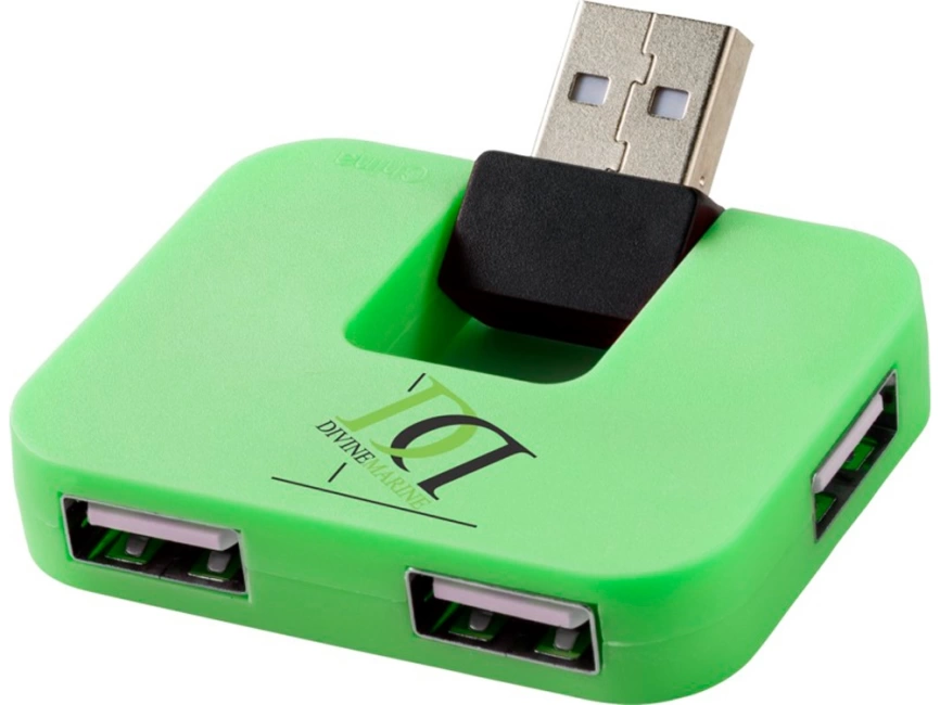 USB Hub Gaia на 4 порта, зеленый фото 6
