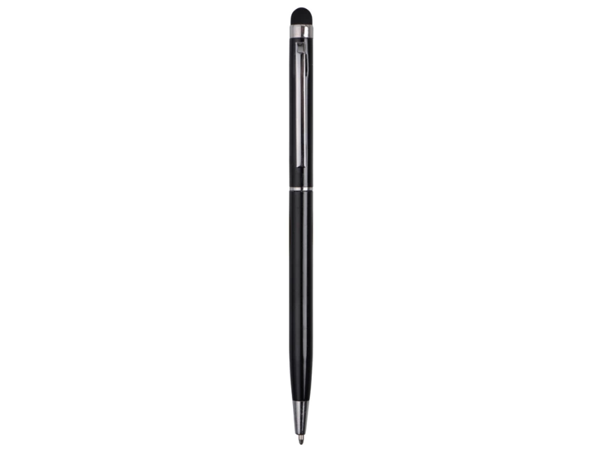 Ручка-стилус металлическая шариковая Jucy черный фото 2