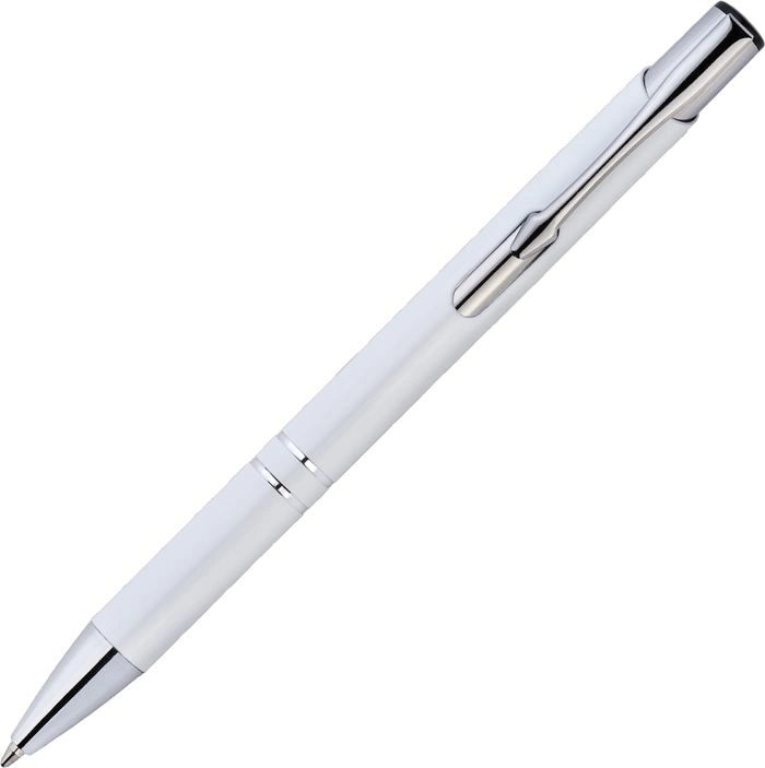 Ручка металлическая KOSKO, белая с серебристым фото 3