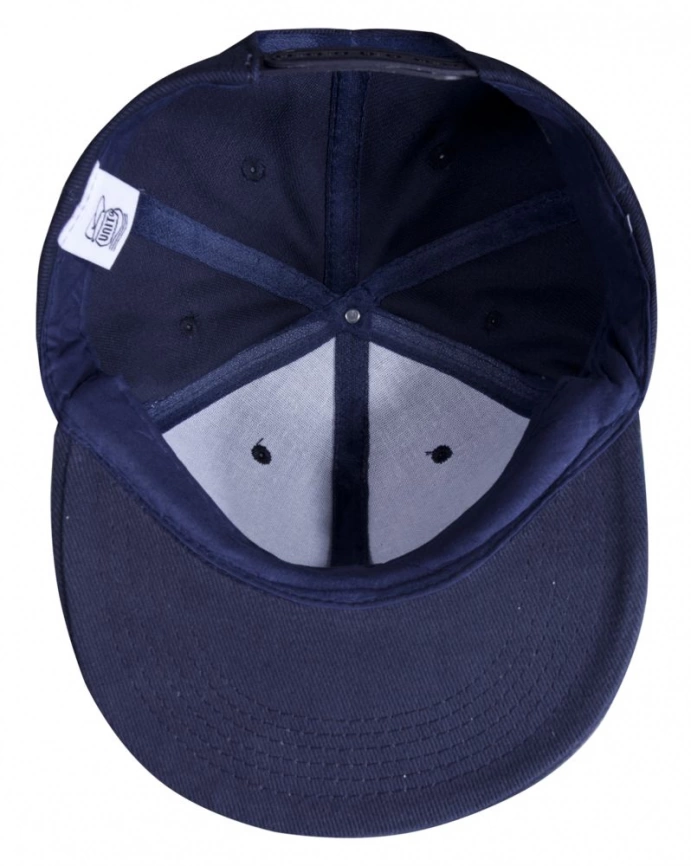 Бейсболка Unit Snapback с прямым козырьком, темно-синяя фото 3