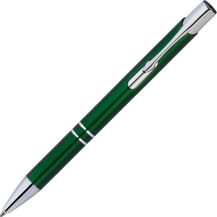 Ручка металлическая KOSKO, зелёная с серебристым фото 3