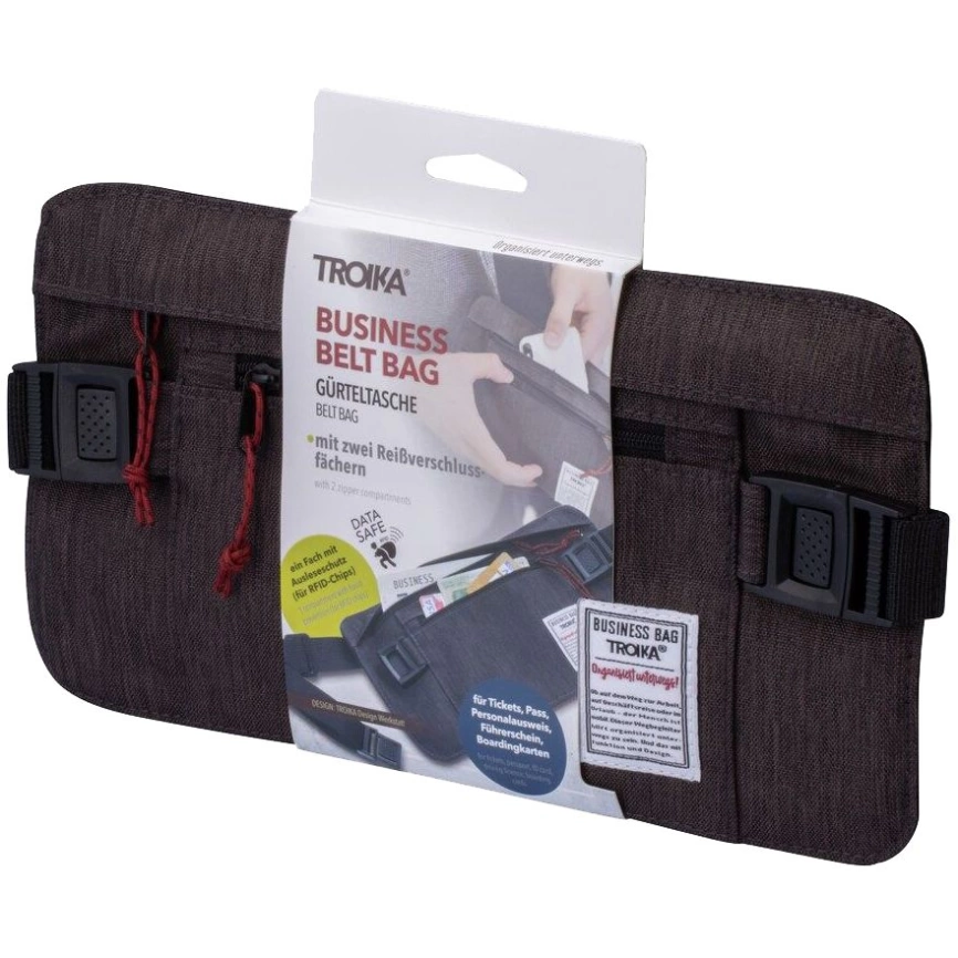 Поясная сумка Business Belt Bag с RFID-защитой, серая фото 3