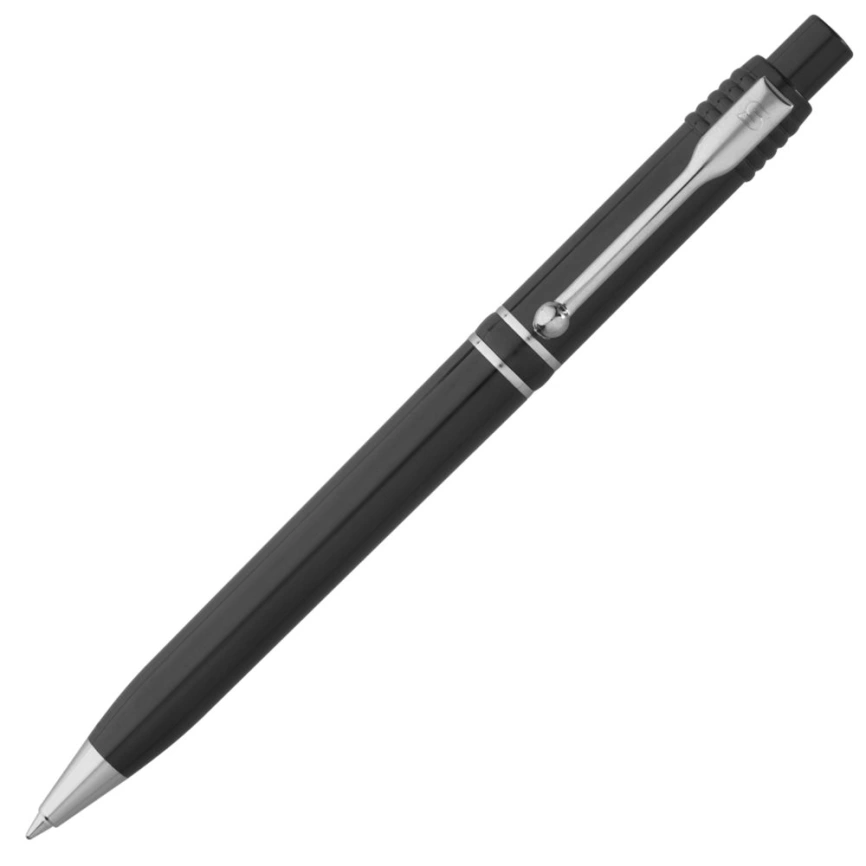 Ручка шариковая Raja Chrome, черная фото 2