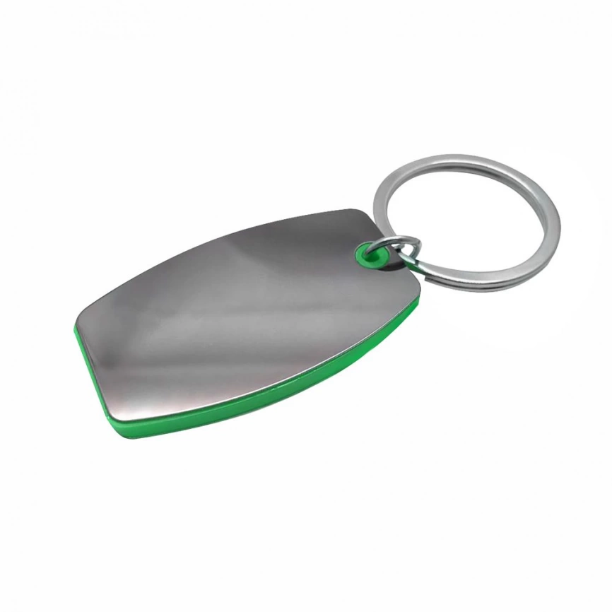 Брелок металлический Nobel, зелёный с металлической вставкой фото 1