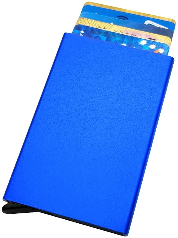 Держатель банковских карт Visir с защитой от копирования RFID, синий фото 2