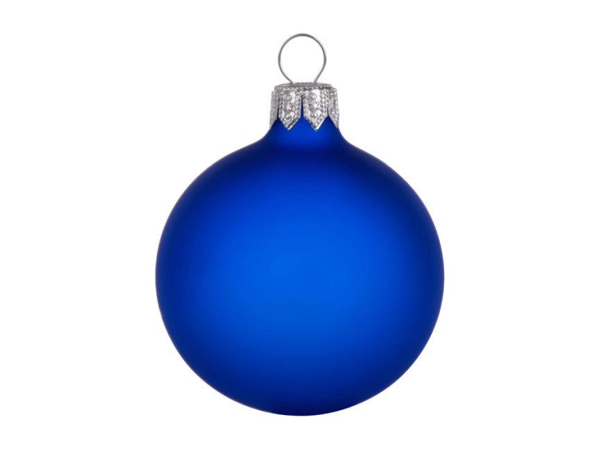 Стеклянный шар синий матовый, заготовка шара 6 см, цвет 62 фото 1