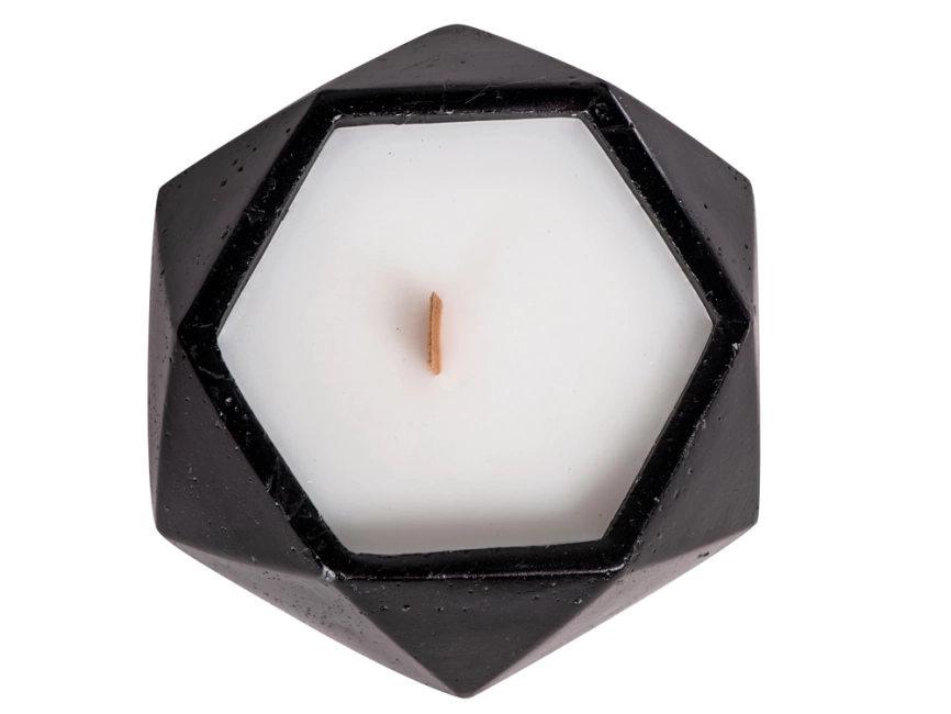 Свеча в декоративном стакане Geometry, черный фото 4