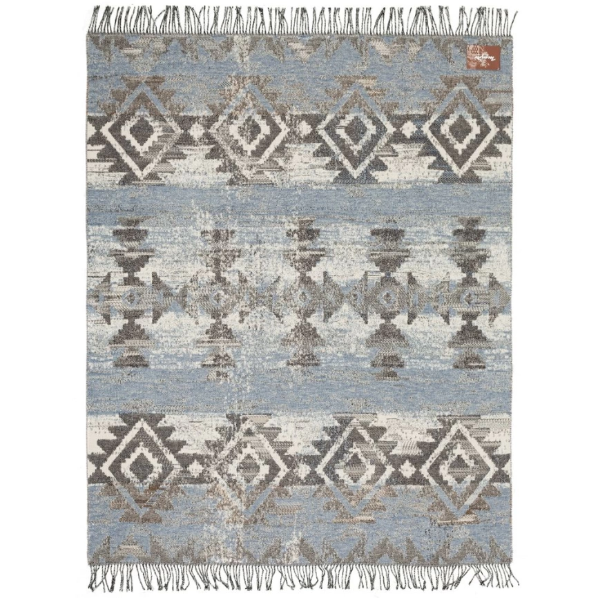 Плед Navajo, серо-синий фото 5