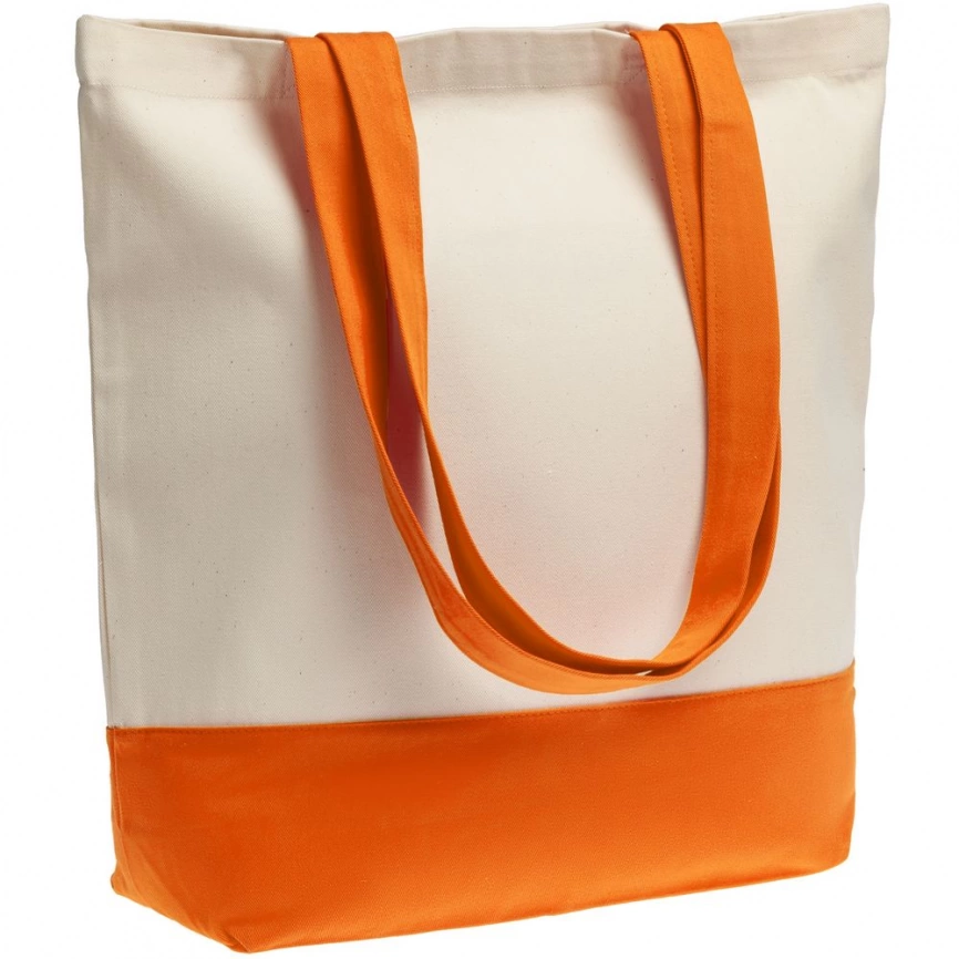 Холщовая сумка Shopaholic, оранжевая фото 1