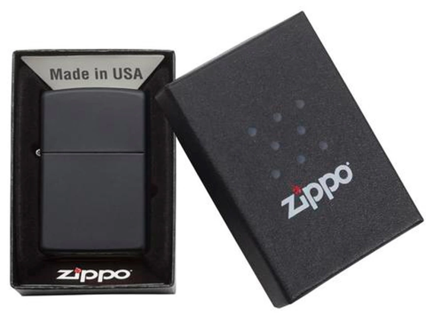 Зажигалка ZIPPO Classic с покрытием Black Matte, латунь/сталь, чёрная, матовая, 38x13x57 мм фото 7